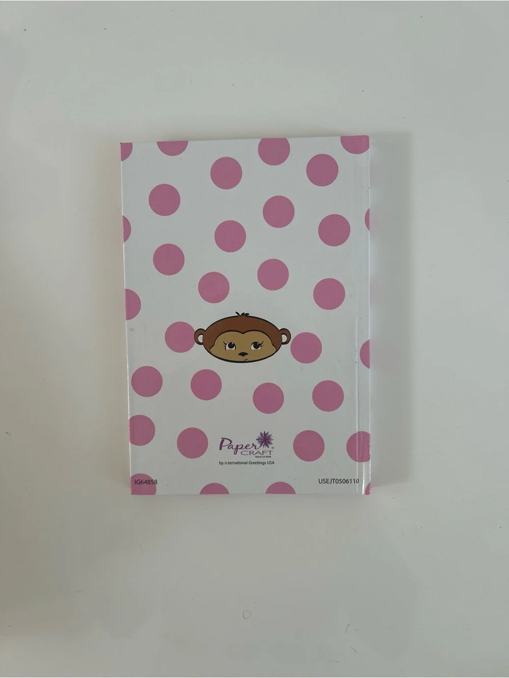 Whatever Pink Polka Dot Small Pets Notebook - Cute Monkey Design